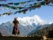 Drapeaux de prière au sommet du Langtang