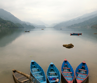 Barques du lac Phewa, Pokhara